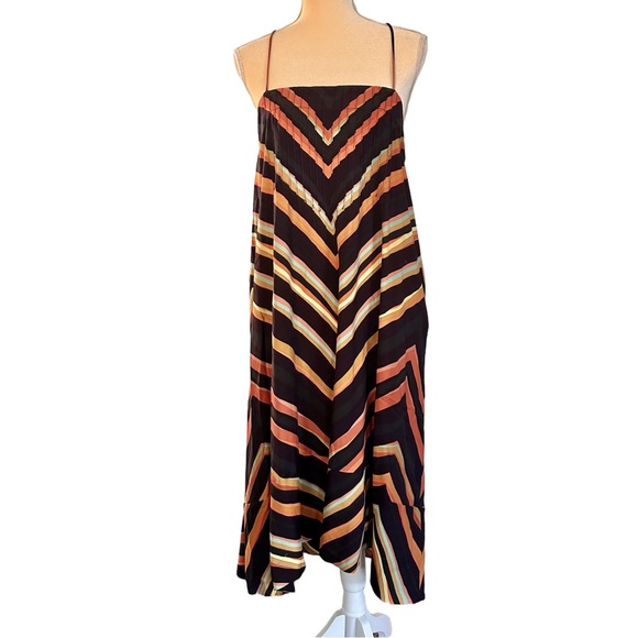 Anthropologie Runi Chevron Midi Dress Size Small - Picture 3 of 16